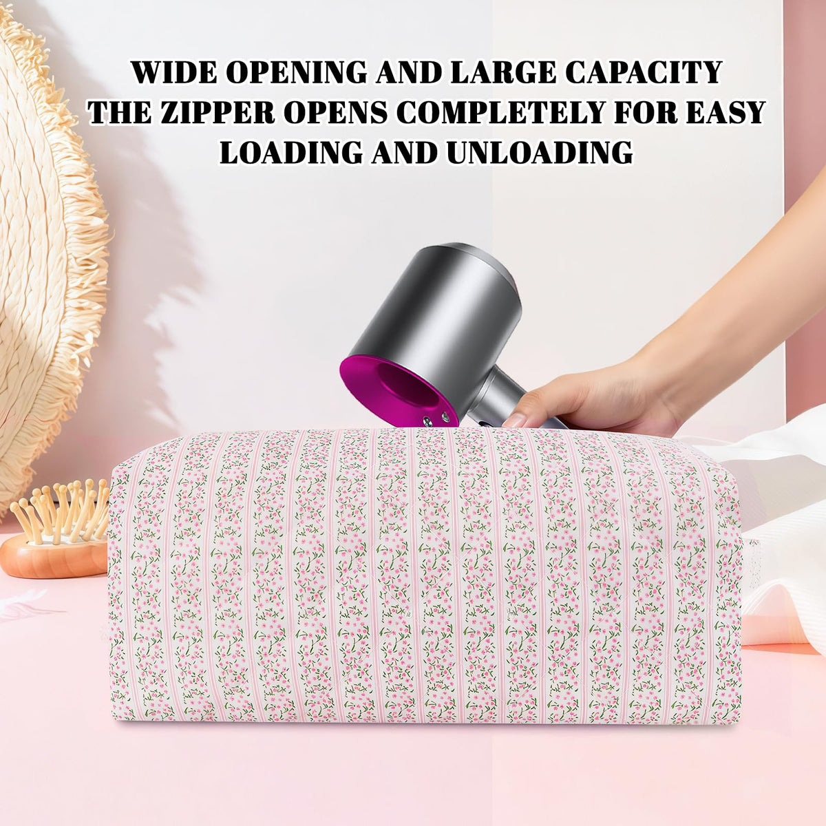 Dark Swan interior with multiple pockets organizes accessories neatly for home or trip.