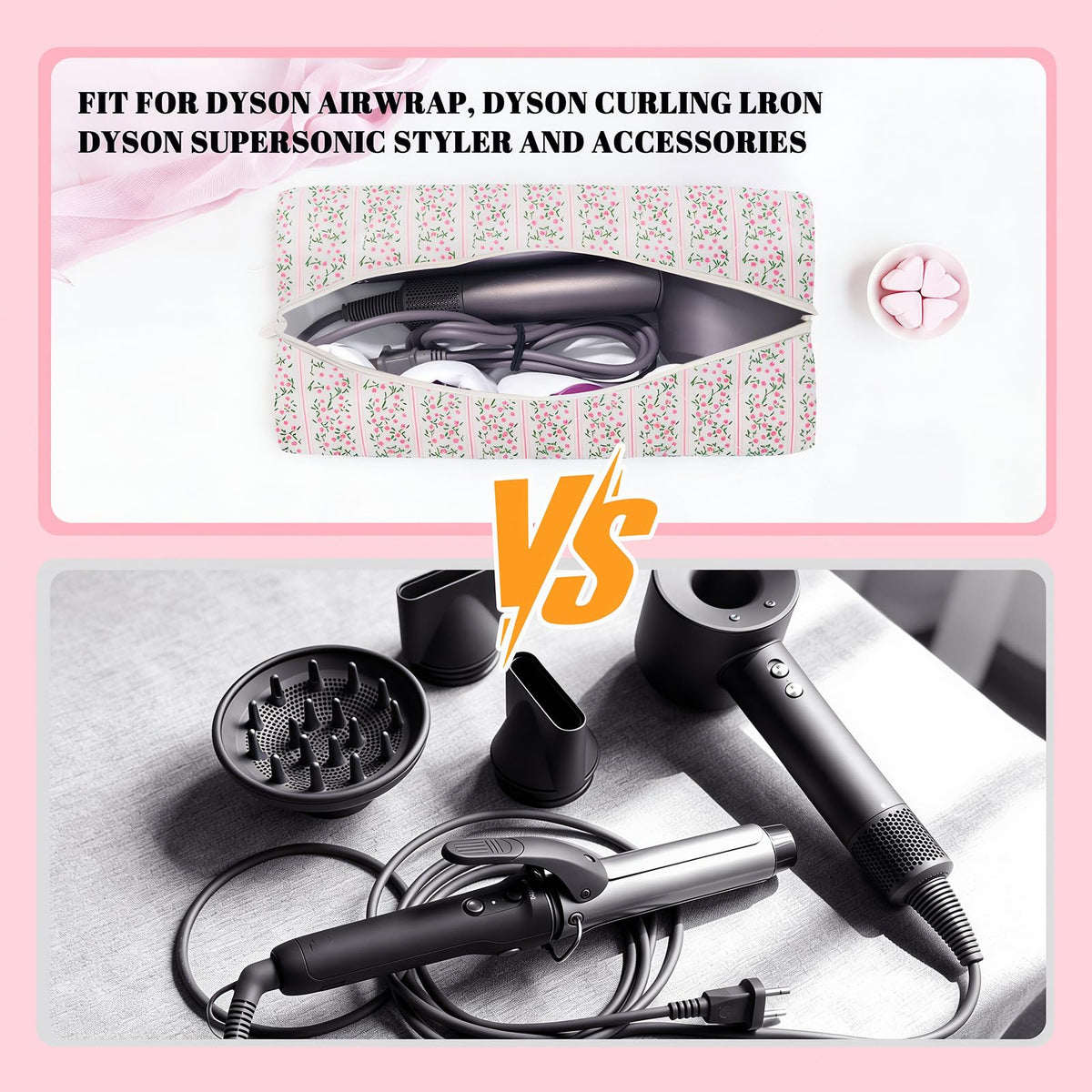 Dark Swan nylon travel case, lightweight and durable for on-the-go styling tools.