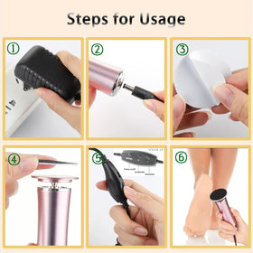 Darmave USB cable and 8-in-1 pedicure tool set included for complete care.