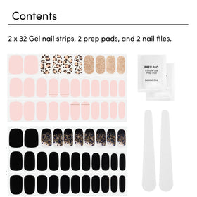 Dashing Diva application steps showing easy gel strip placement