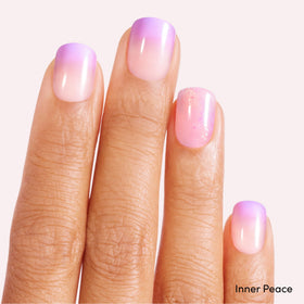 Close-up of glossy gel finish on Dashing Diva Dreaming Pastel nails.