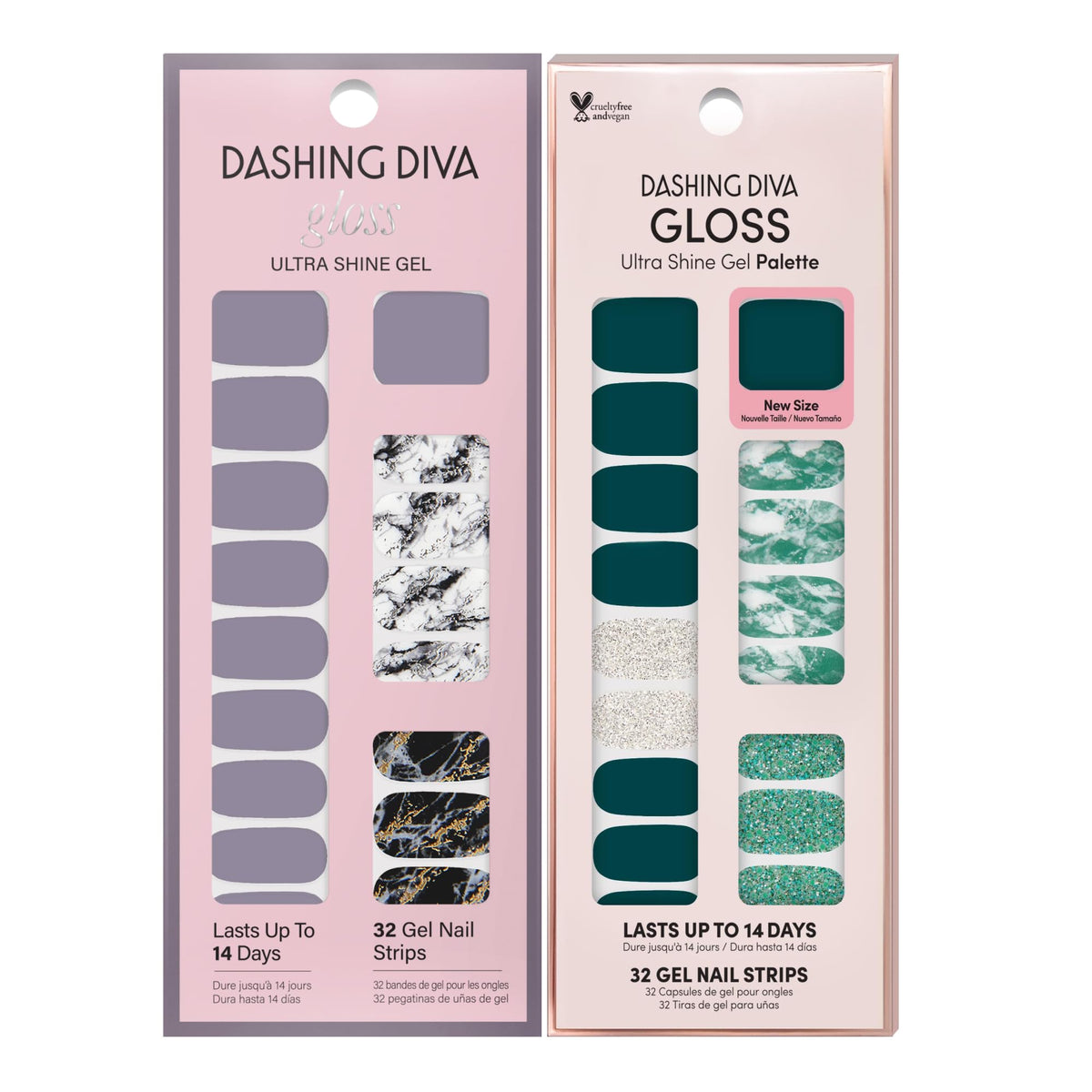 Dashing Diva gloss finish close-up highlights premium shine.