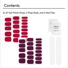Dashing Diva Gloss Nail Strips apply step demonstrating quick gel-like application.