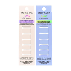Dashing Diva Birdie blue sky gel strip close-up for salon-quality nails