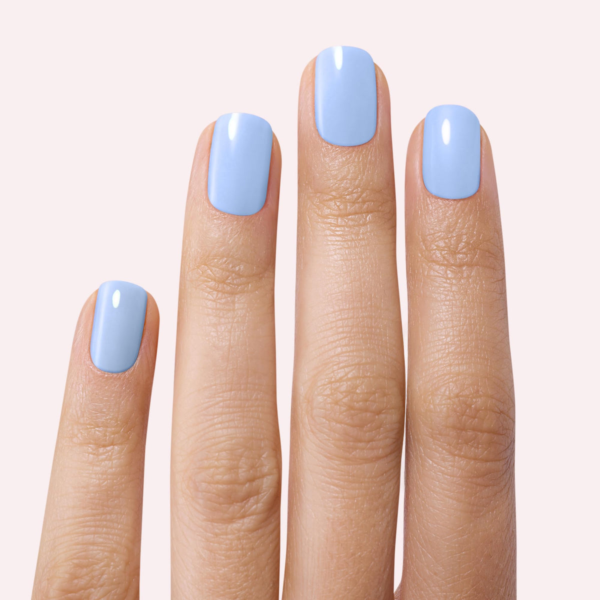 Dashing Diva Parfait blue sky gel strip close-up vibrant manicure