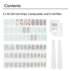 Dashing Diva gloss strips closeup on nails with smooth finish