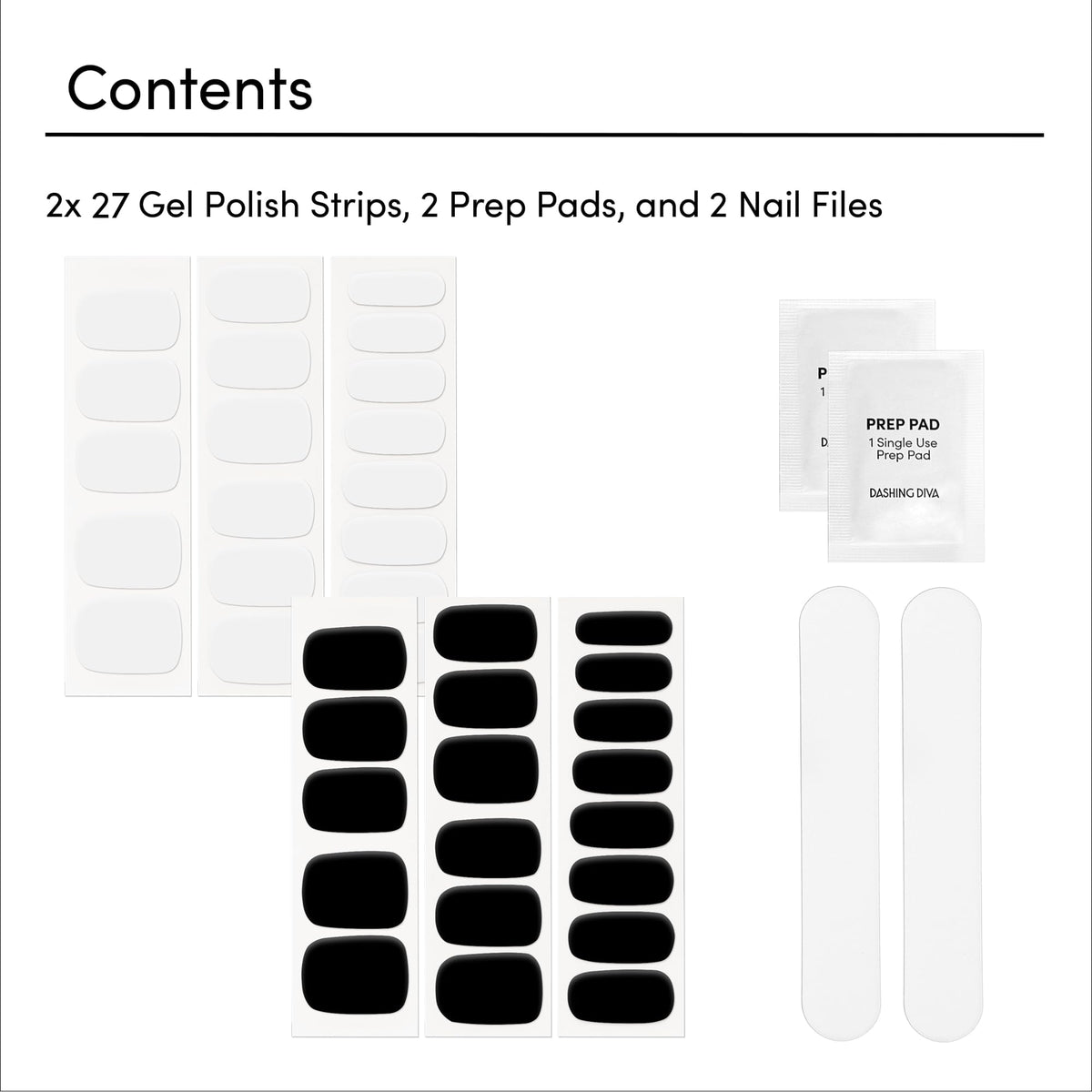 Dashing Diva Gloss two gel strip sets packaged for versatile color options.