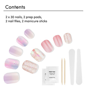 Nail file and prep pad included for tidy shaping.