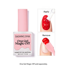 Dashing Diva glossy gel color on nails with high-shine close-up