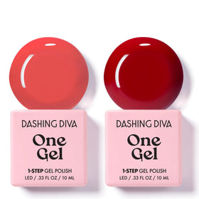 Dashing Diva One Gel Color Duo bottle front with Sonic and Attention for quick at-home gel color