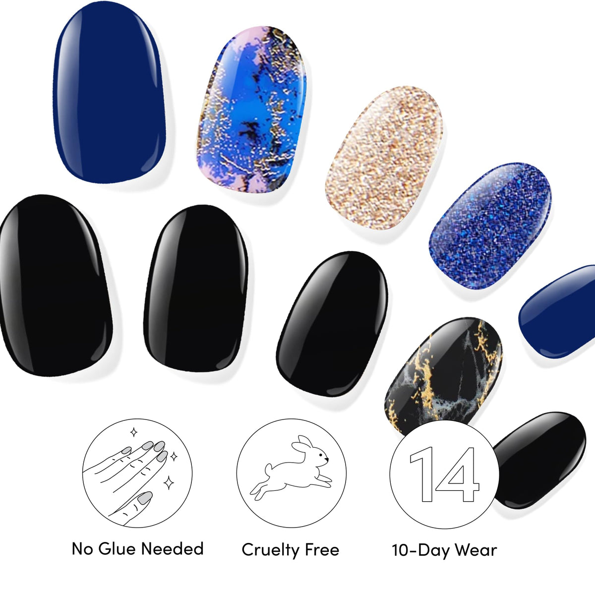 UV-free formula dries without a lamp, saving time