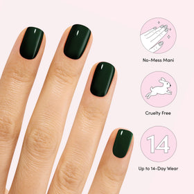 UV-free gel strips provide manicure without lamp or cure time.