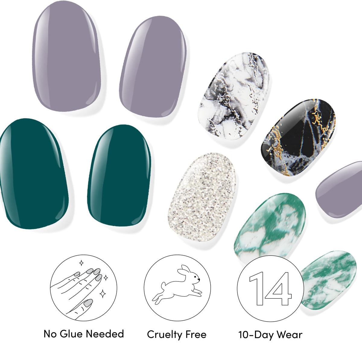 Dashing Diva UV-free nail strips save time without curing light.