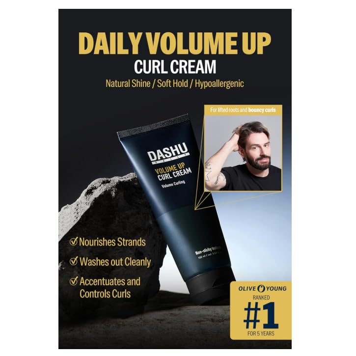DASHU Daily Volume Up cream swirl shows smooth texture for effortless styling.
