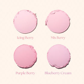 Dasique Blending Mood Cheek #08 Blueberry Sorbet compact open showing sleek packaging and smooth powder