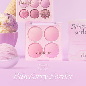 Dasique Blending Mood Cheek #08 Blueberry Sorbet swatches reveal soft, blendable pigment