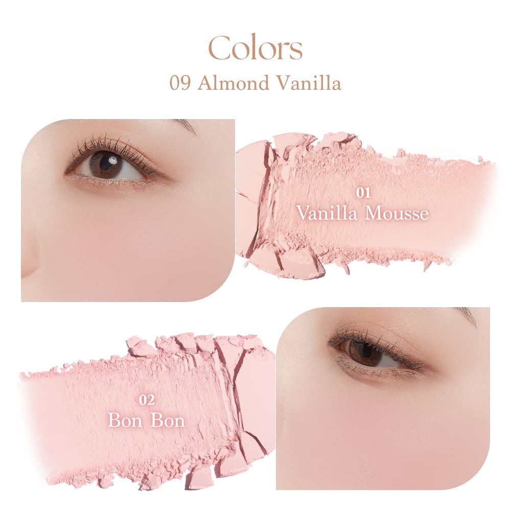 Dasique Blending Mood Cheek 09 Almond Vanilla brush-stroke demonstrating seamless blending