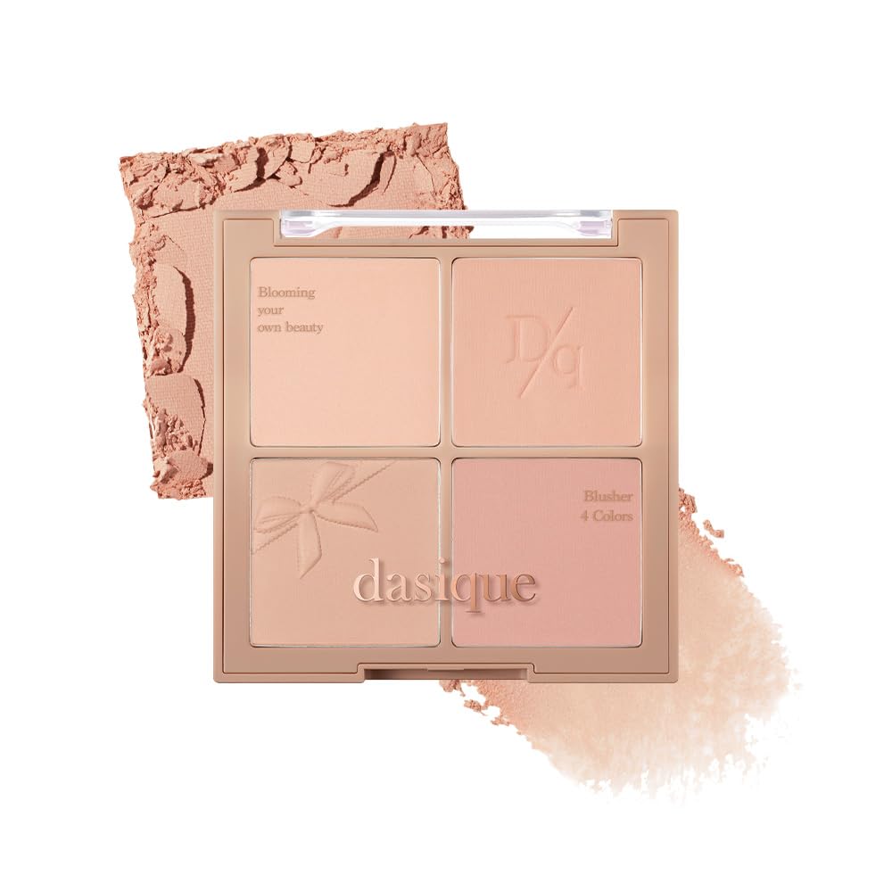 Dasique Blending Mood Cheek #10 Muted Nuts compact with four blendable nude-brown tones.