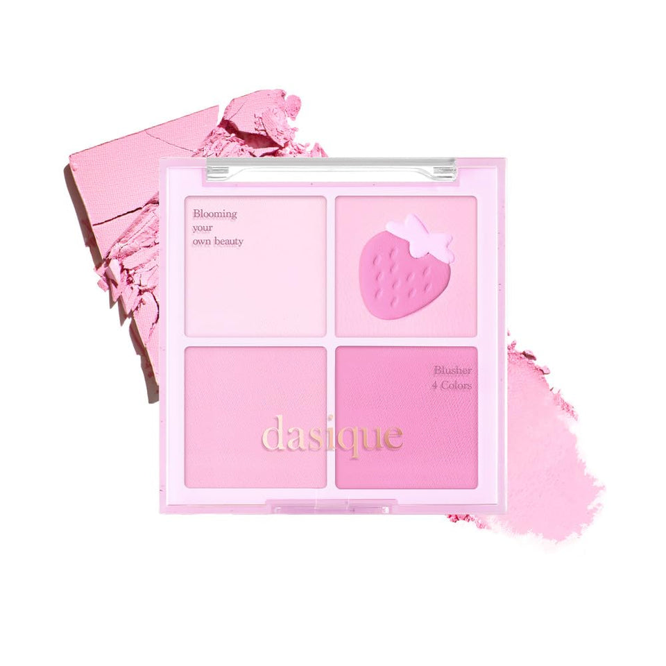 Dasique Blending Mood Cheek Berry Smoothie palette close-up with buildable pink-berry tones.