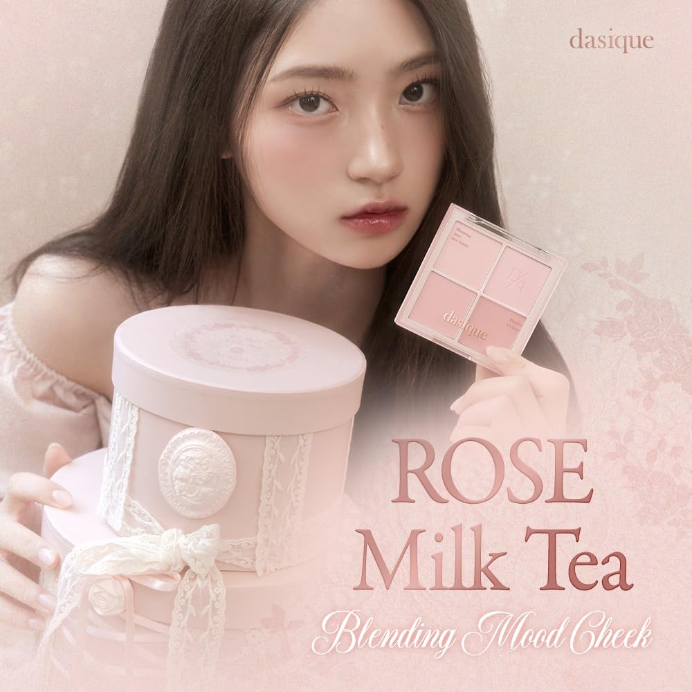 Dasique Blending Mood Cheek Rose Milk Tea 04 swatch for sheer, natural radiance.