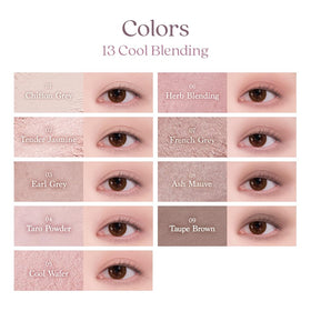 dasique Shadow Palette #13 Cool Blending packaging enables on-the-go makeup.