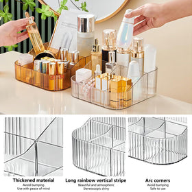 DASITON bathroom countertop organizer reduces clutter and enhances storage.