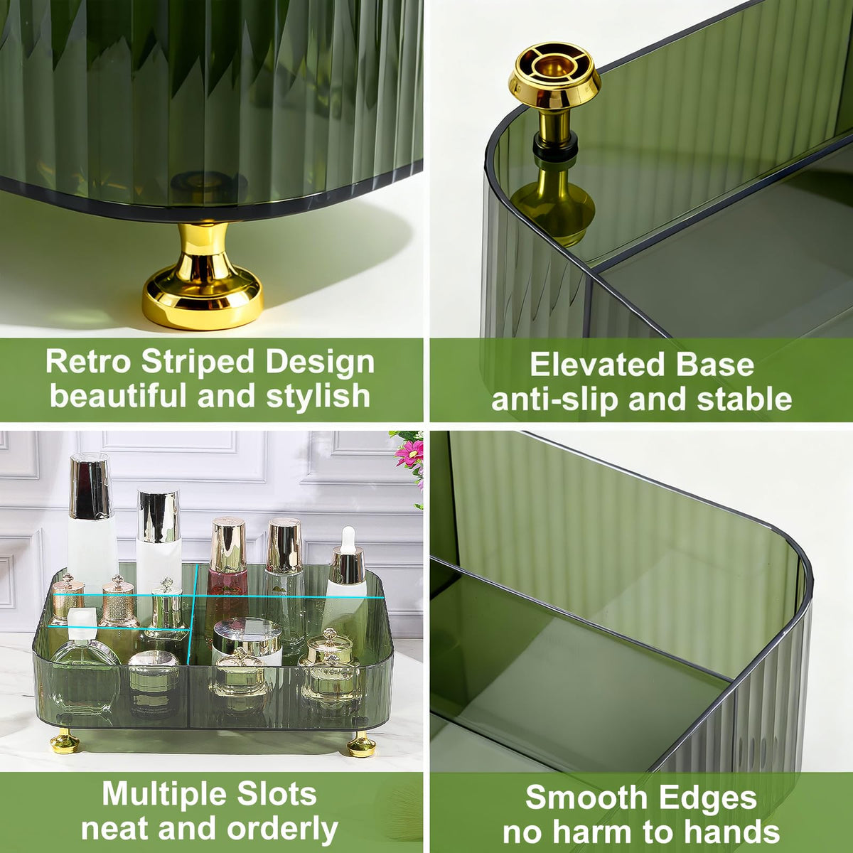 DASITON desk storage tray for bathroom or vanity.