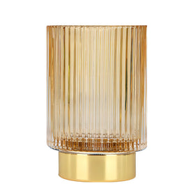 DASITON makeup brush holder crystal glass keeps brushes neatly displayed and accessible