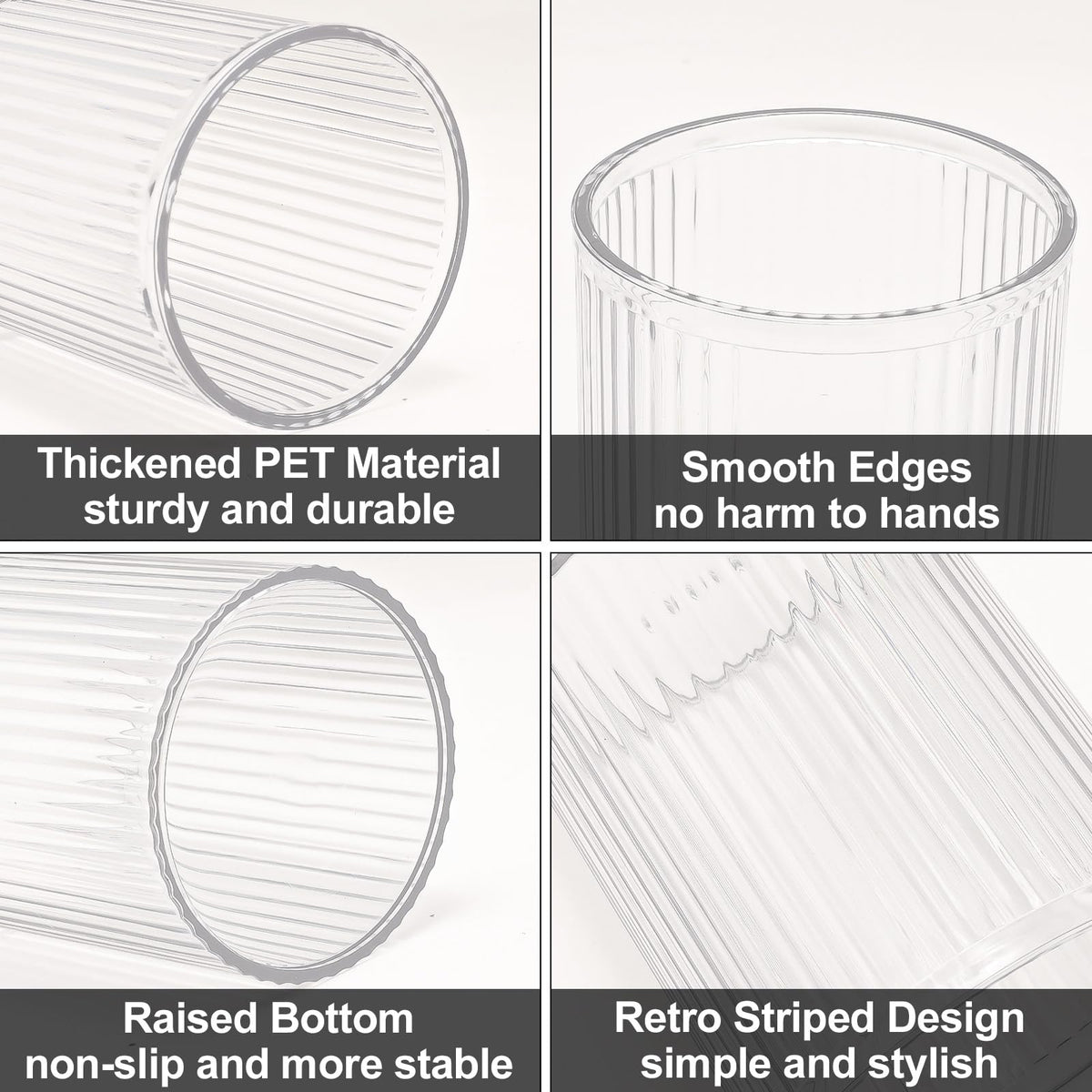 DASITON space-saving makeup cup fits vanity or countertop neatly.