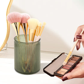 DASITON vanity organizer for brushes and cosmetics, offering a clear view of contents at a glance.