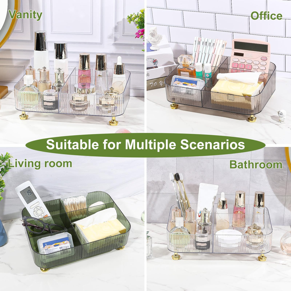 DASITON vanity storage tray complements any dressing table.
