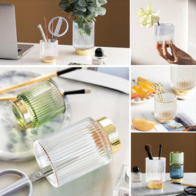 DASITON vintage cosmetic stand with gold edge adds luxury.