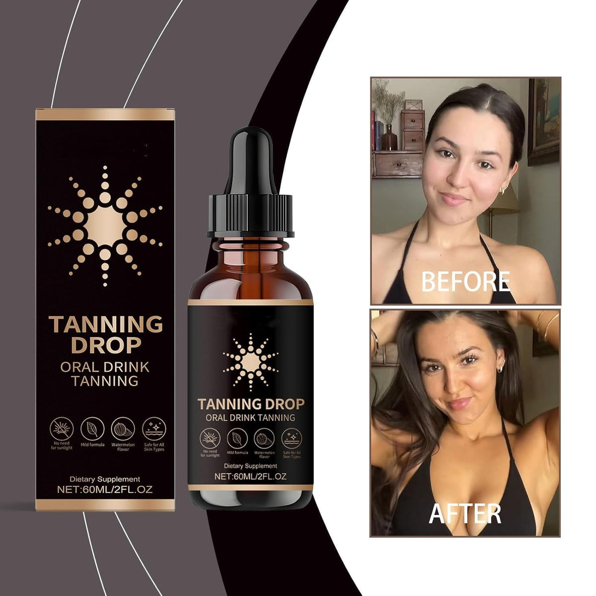 DASIUIP skin glow closeup showing gradual tan