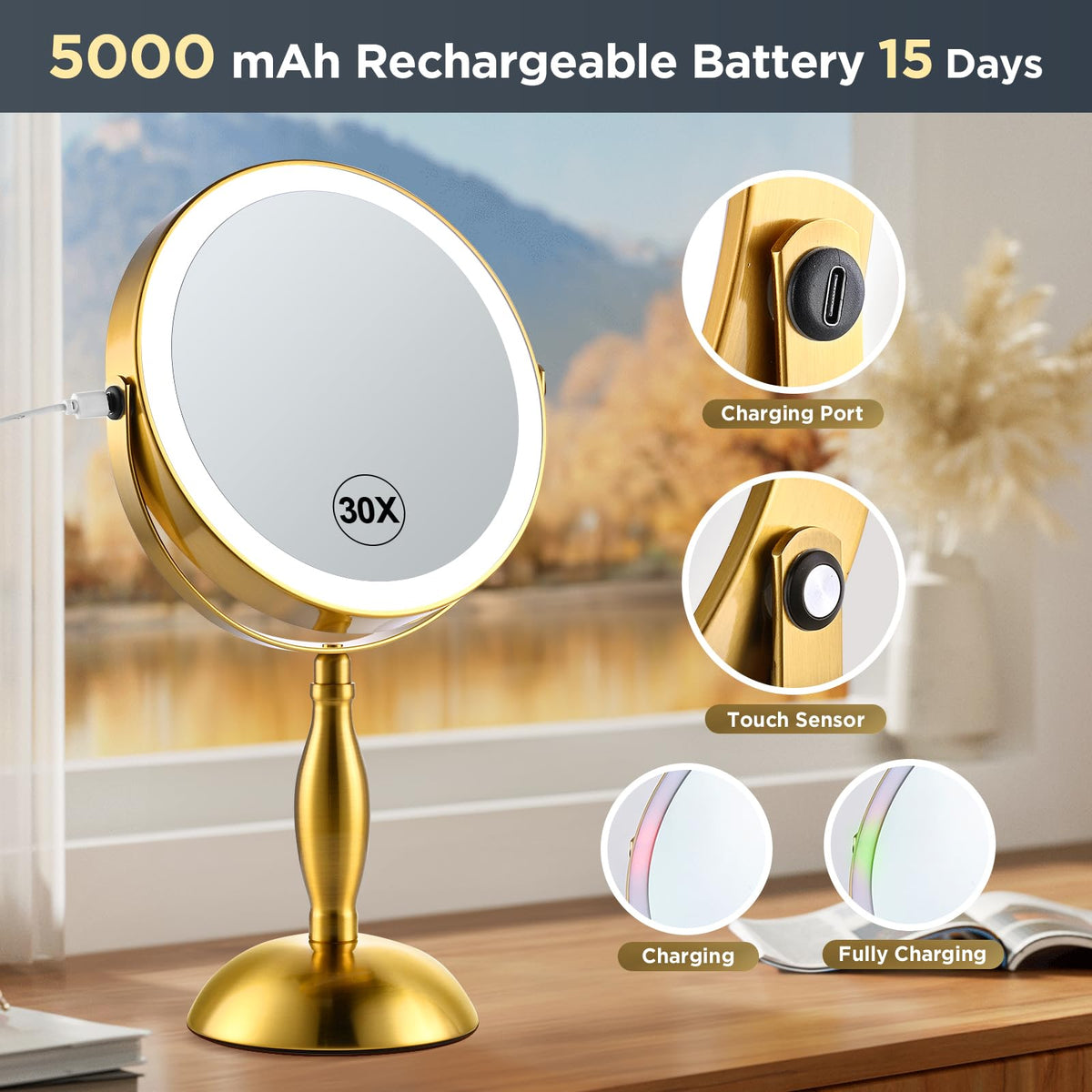 DASLAVA gift-ready vanity mirror suitable for birthdays and holidays.