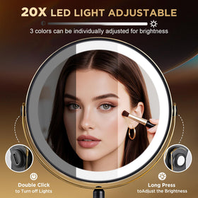 DASLAVA mirror with hidden charging port and touch switch for clean setup