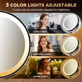 DASLAVA rechargeable mirror powered by built‑in battery for wireless use