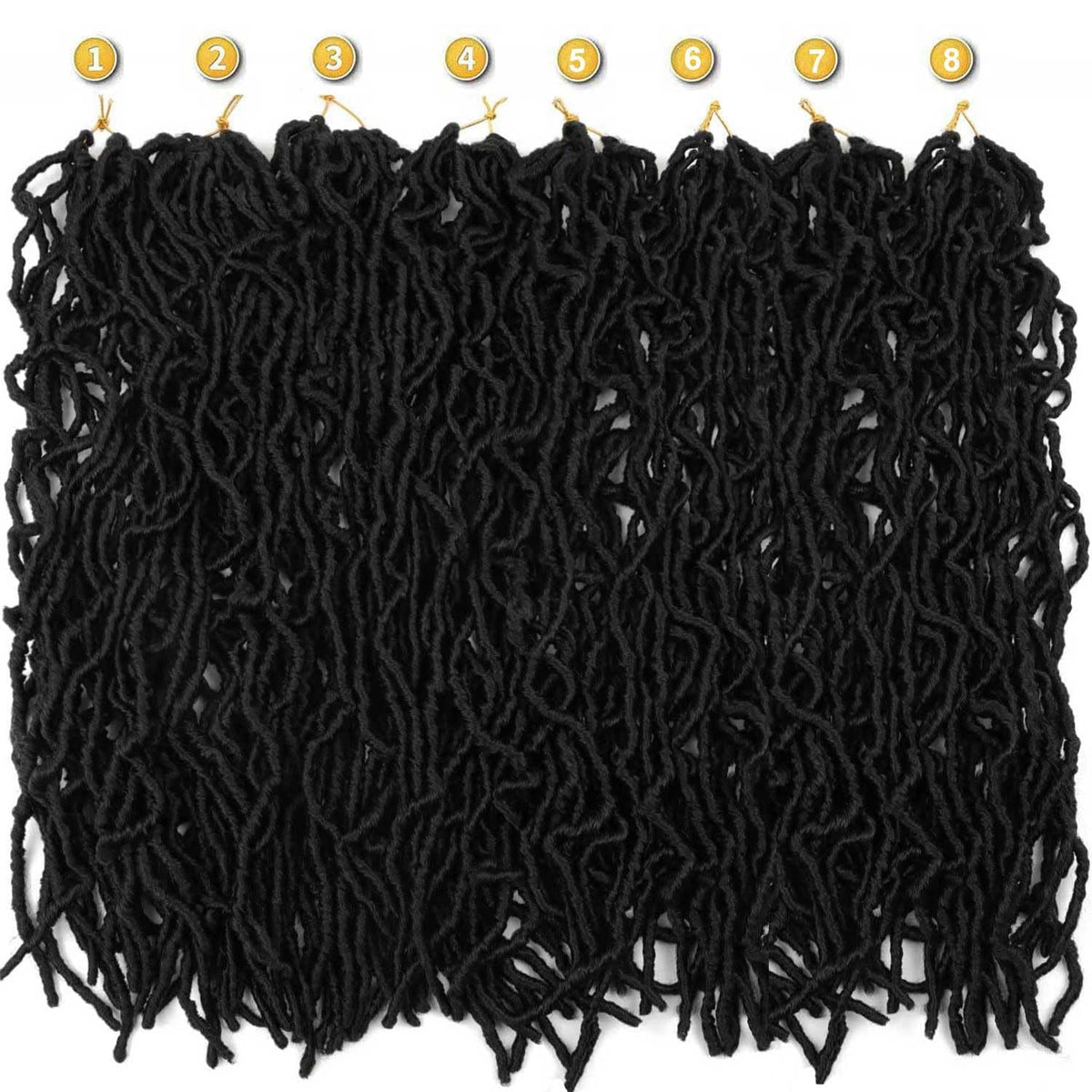 Datuoda butterfly loc crochet hair in 1B with 20 inch length