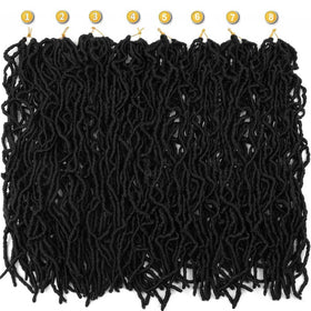 Datuoda butterfly loc crochet hair in 1B with 20 inch length