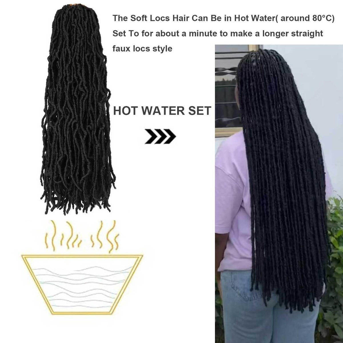 Datuoda pre-looped faux locs ideal for beginner crochet installs