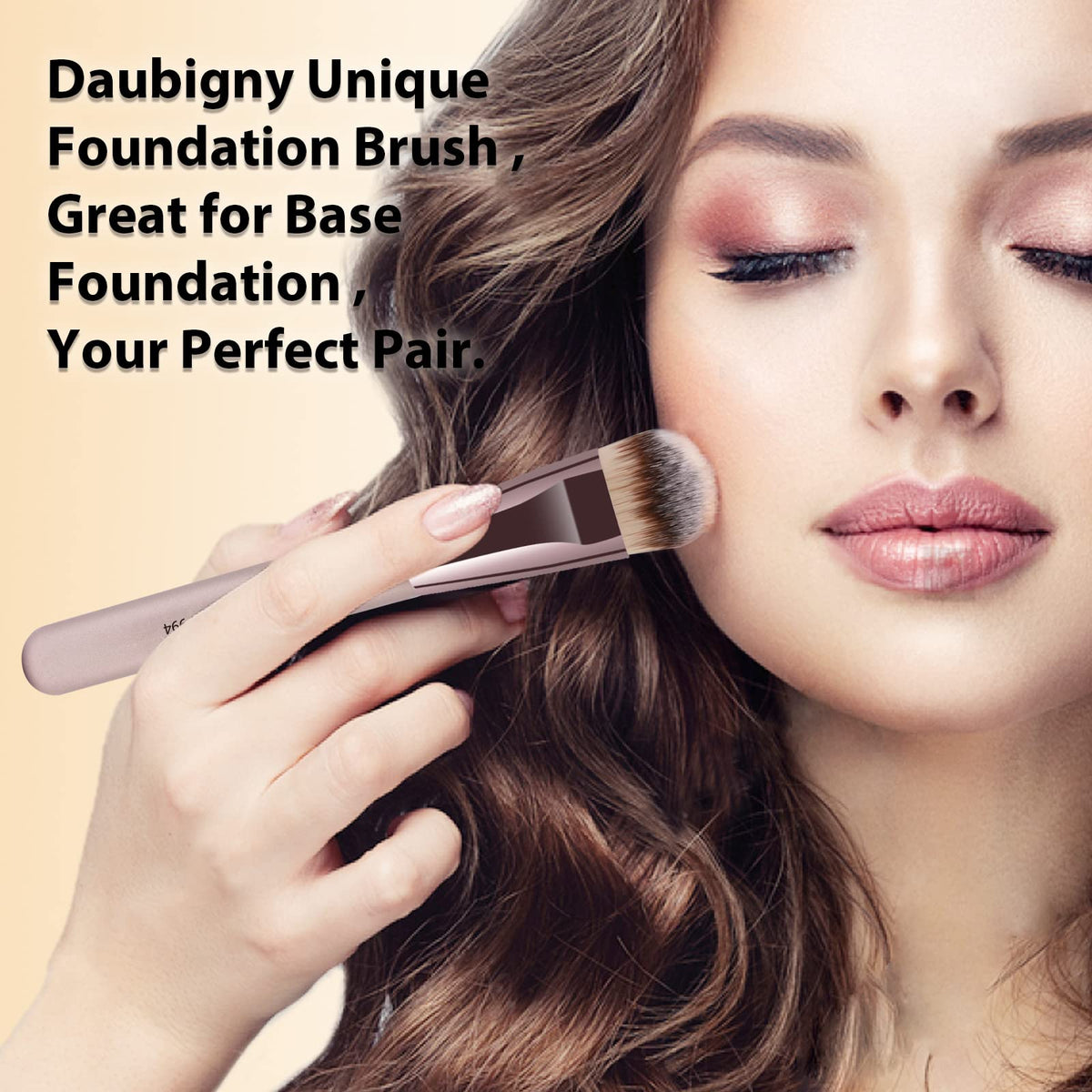 Daubigny foundation brush for smooth, even coverage