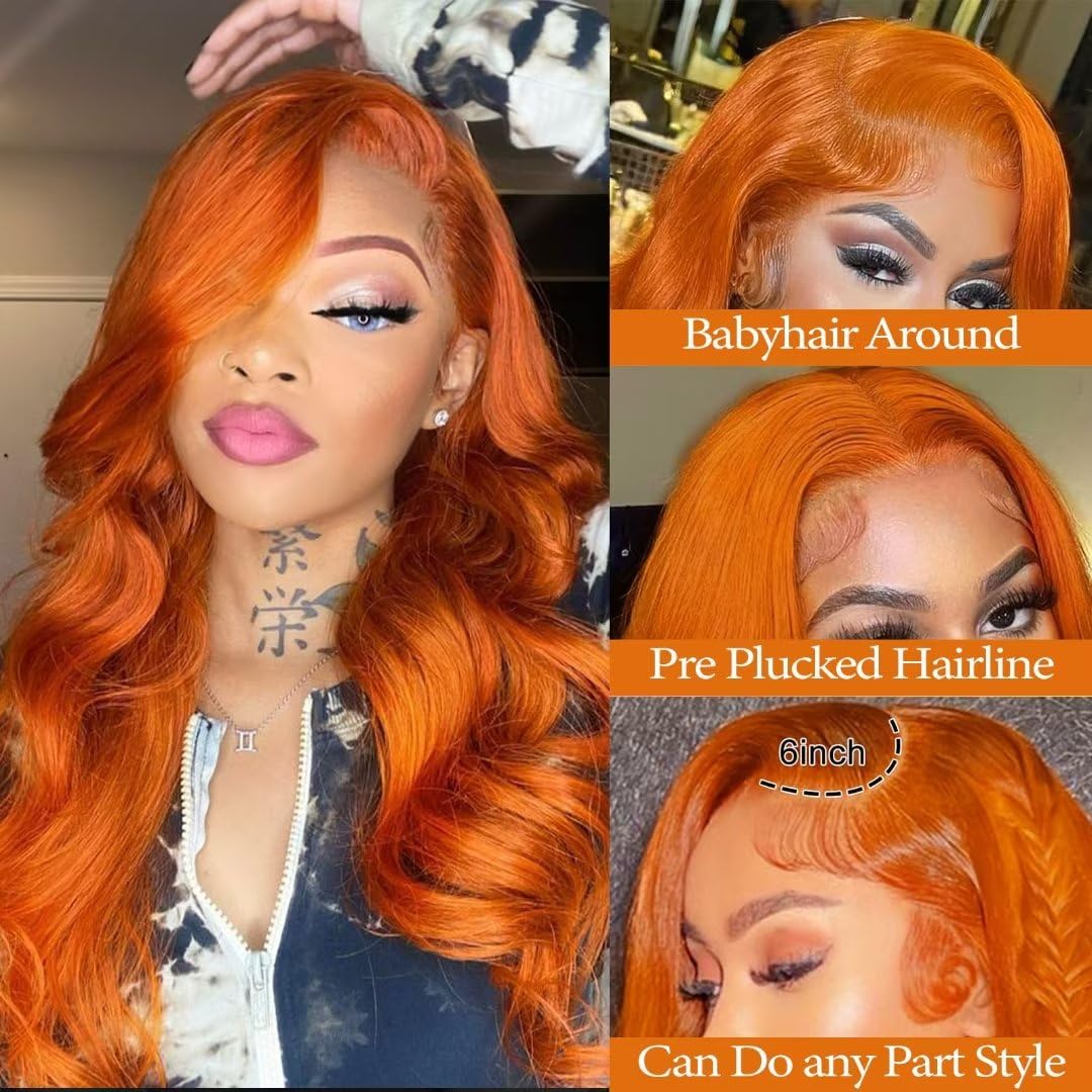 Daules 180% density ginger wig for fuller volume.