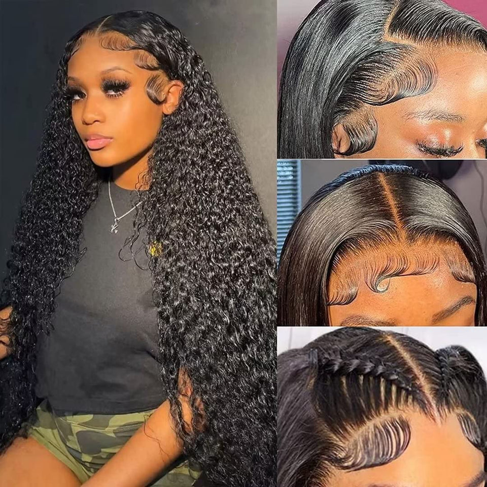 Daules 5x5 lace closure wig with deep wave for natural daily wear.