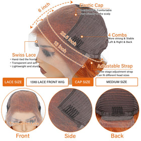 Daules ginger body wave wig offers soft texture and easy styling.