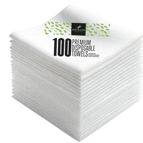 DAVELEN disposable large luxury towels pack, 100-count box for spa use.