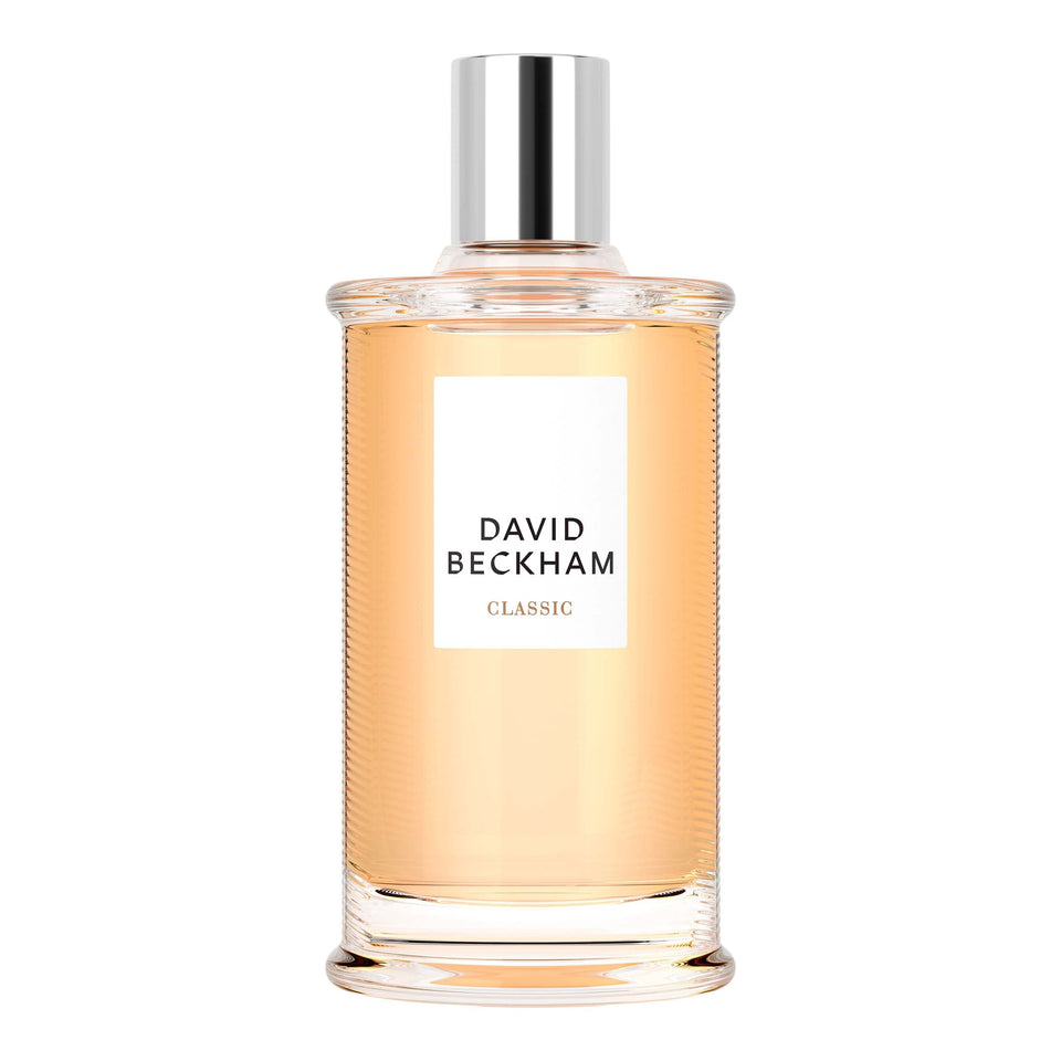 David Beckham Classic EDT bottle with a sleek silhouette for daily wear.
