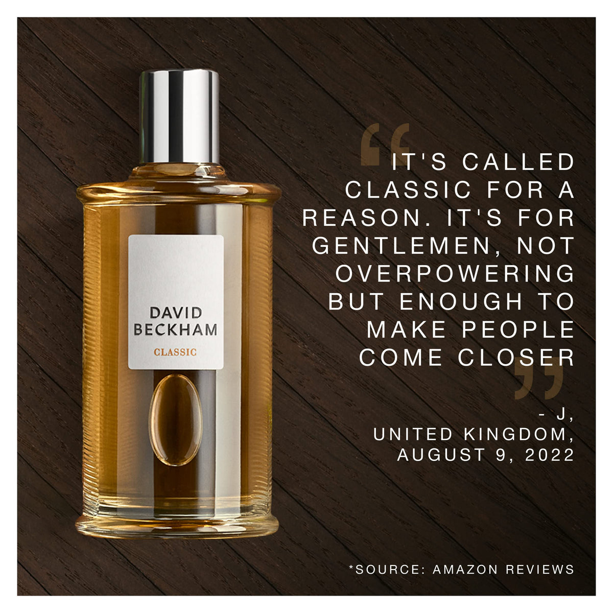 David Beckham Classic EDT packaging box, ready for gifting.