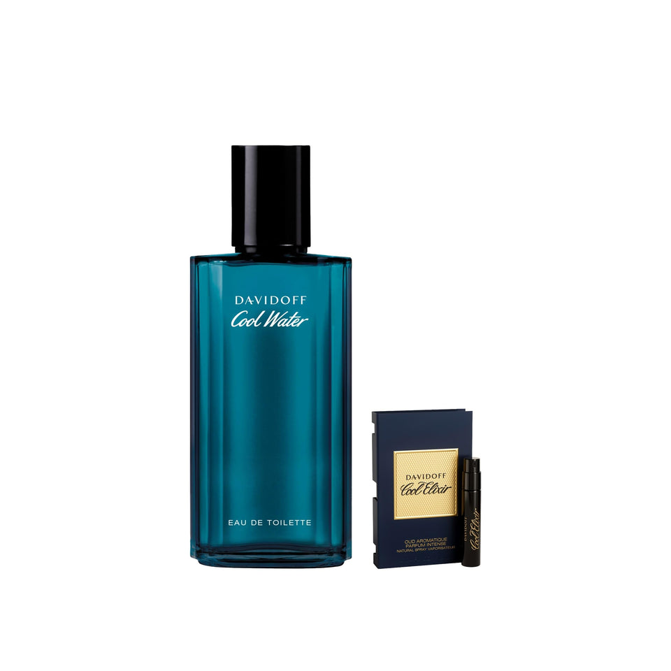 Davidoff Cool Water bottle front with marine-inspired design for daily refreshment.