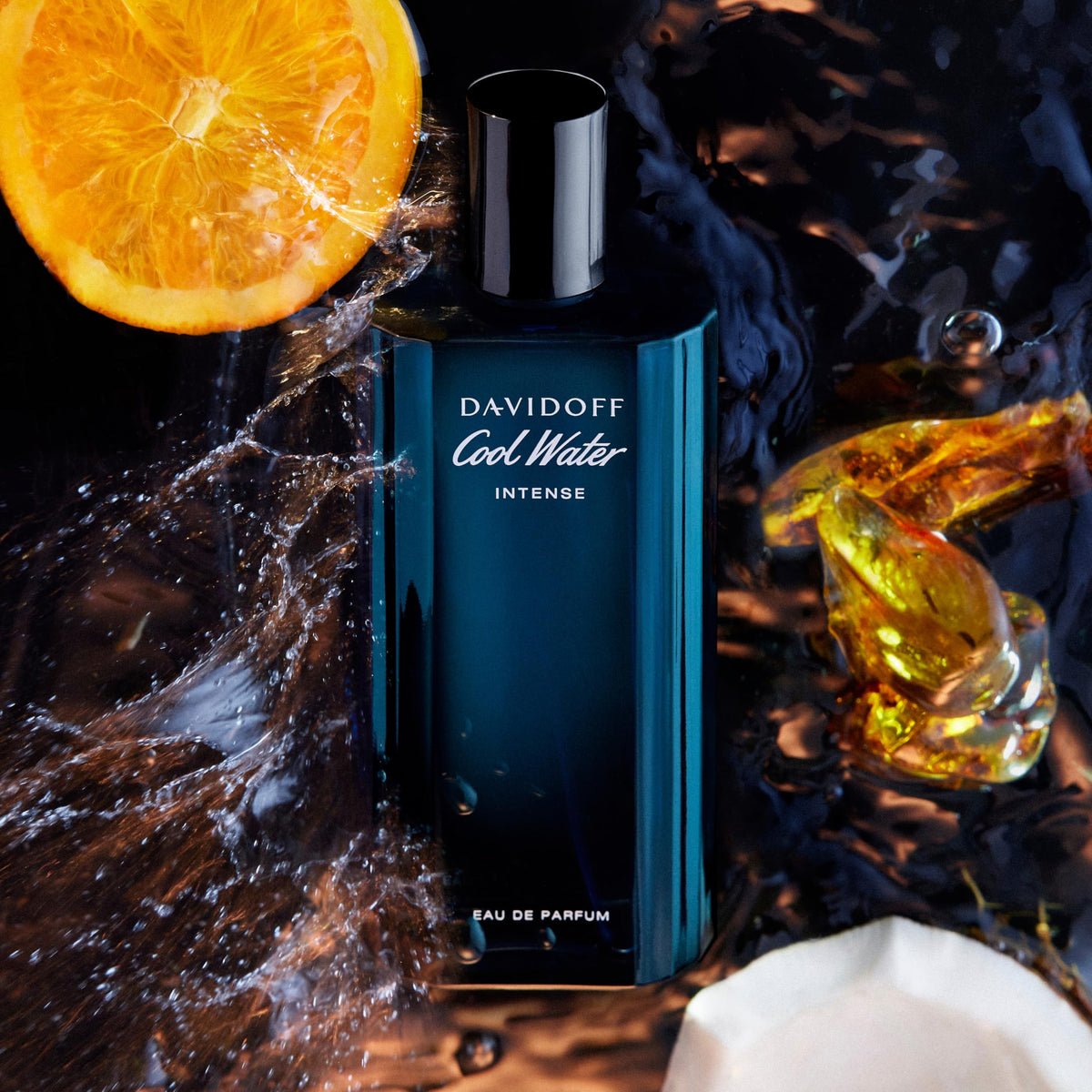 Davidoff Cool Water Intense green mandarin top note for a zesty start.