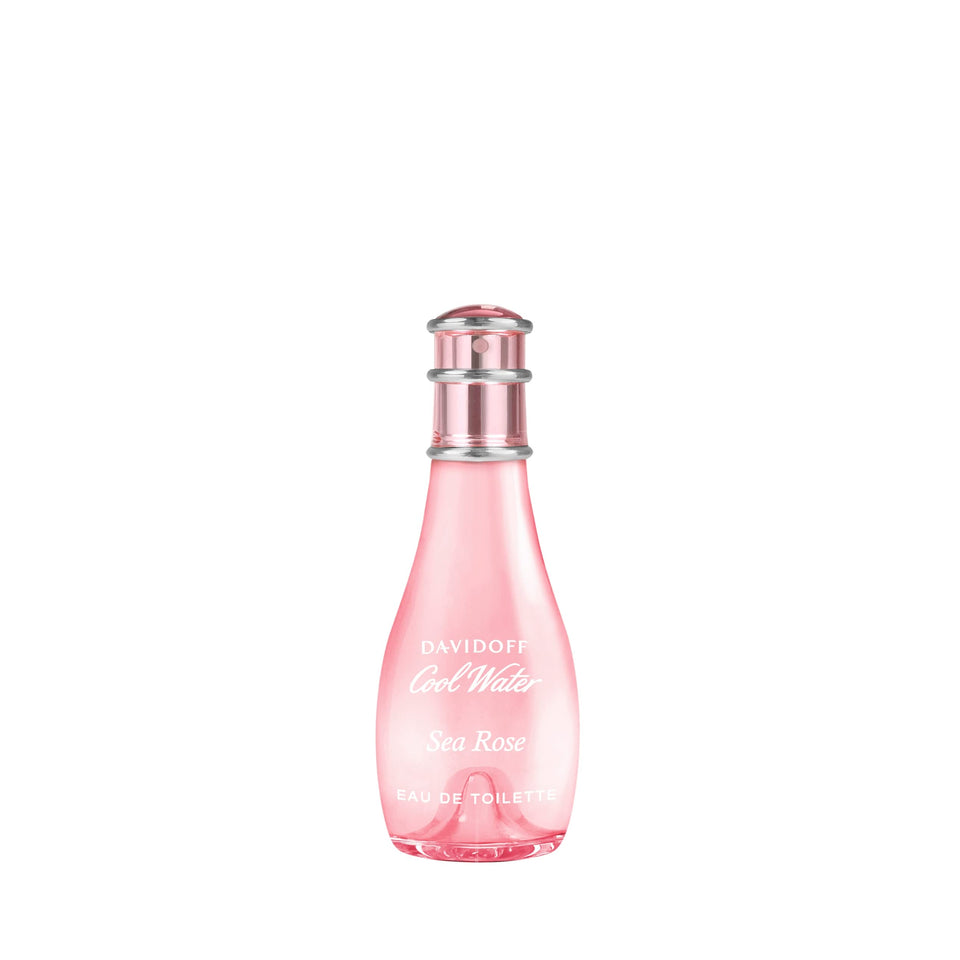 Davidoff Cool Water Sea Rose bottle front view, fresh floral mood for daily wear
