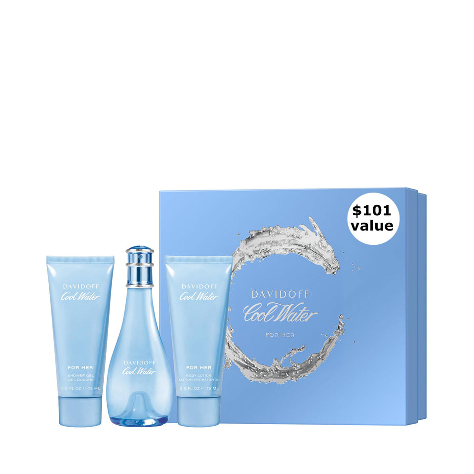 Davidoff Cool Water Woman EDT bottle highlighting aquatic freshness for daily wear